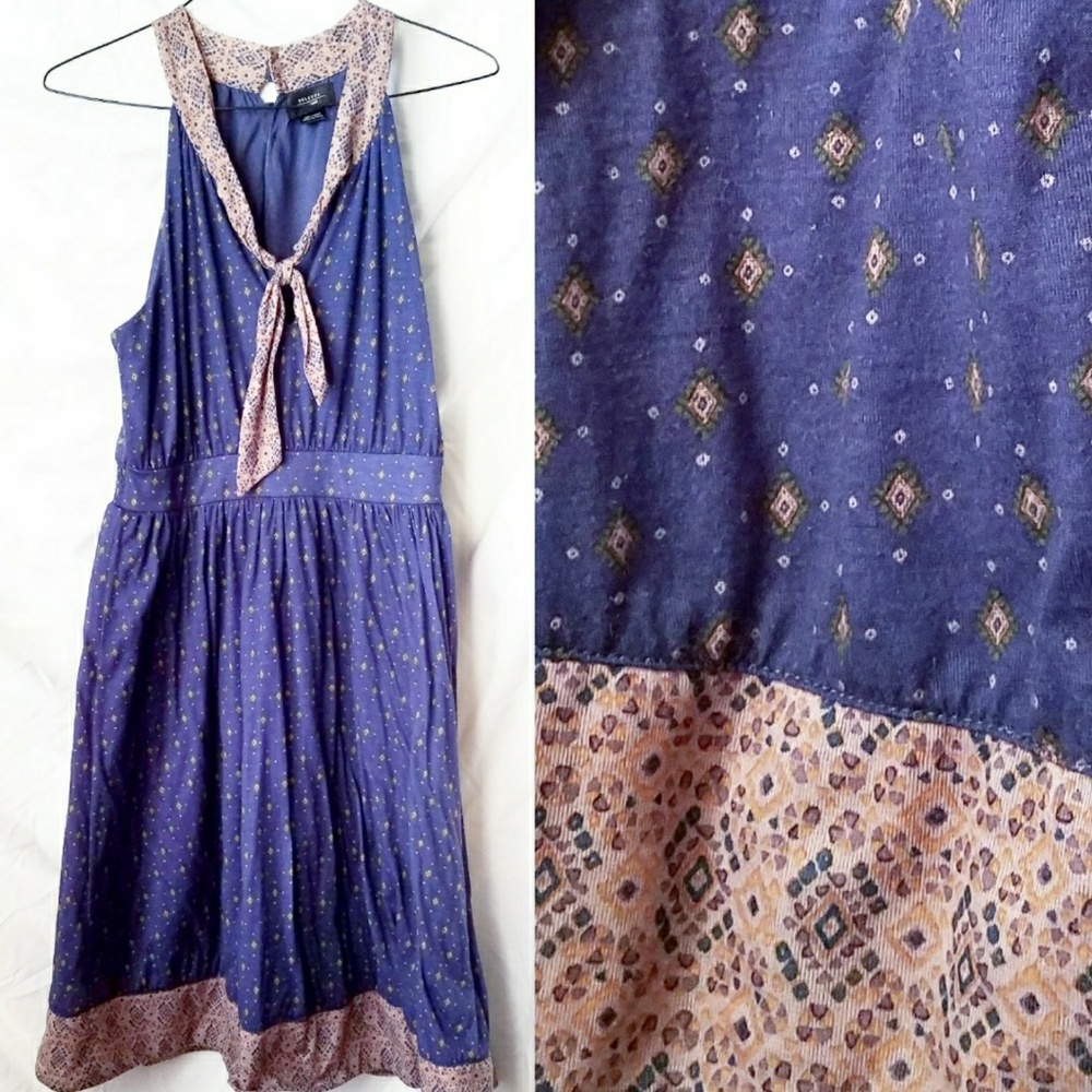Anthropologie Deletta Diamond Pattern Dress